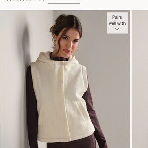 RHONE Women's Off-White Hooded Vest